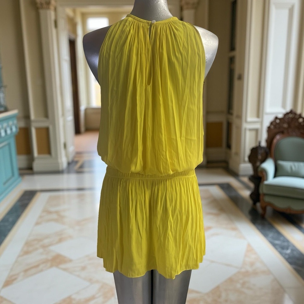 Ramy Brook Yellow Paris Sleeves Dress XS NWT - Picture 2 of 5